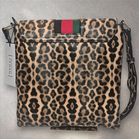 Queen Bee Leopard Print Crossbody‎ Messenger Bag Soulfina Collection NWT - Picture 2 of 9